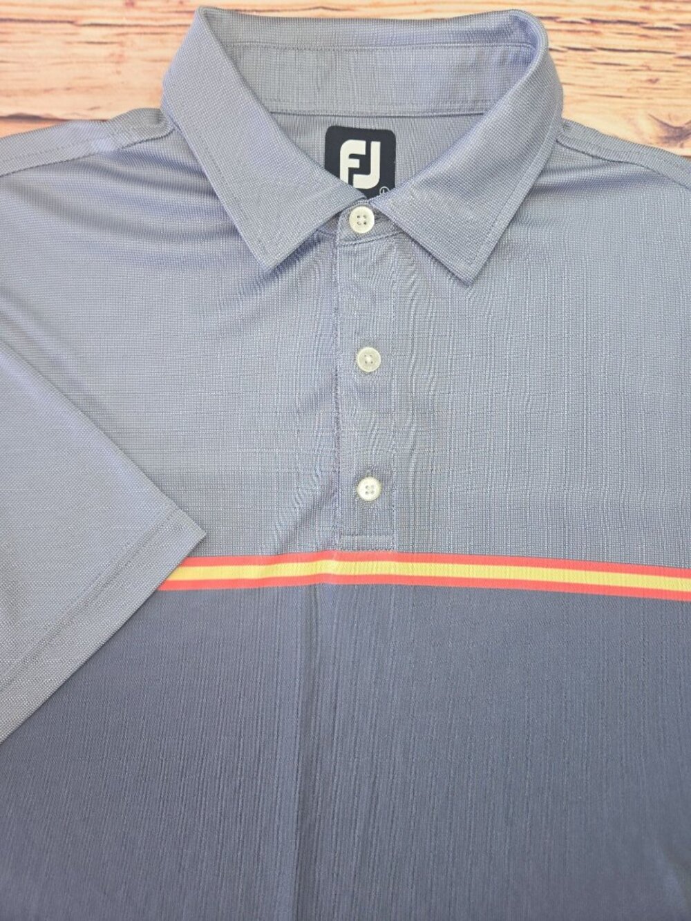 Footjoy Mens Gray Golf Polo Large Cowboys Golf Course